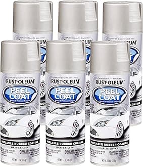 Rust-Oleum 318347-6PK Automotive Peel Spray Coating, Matte White, 10 Ounce (Pack of 6)