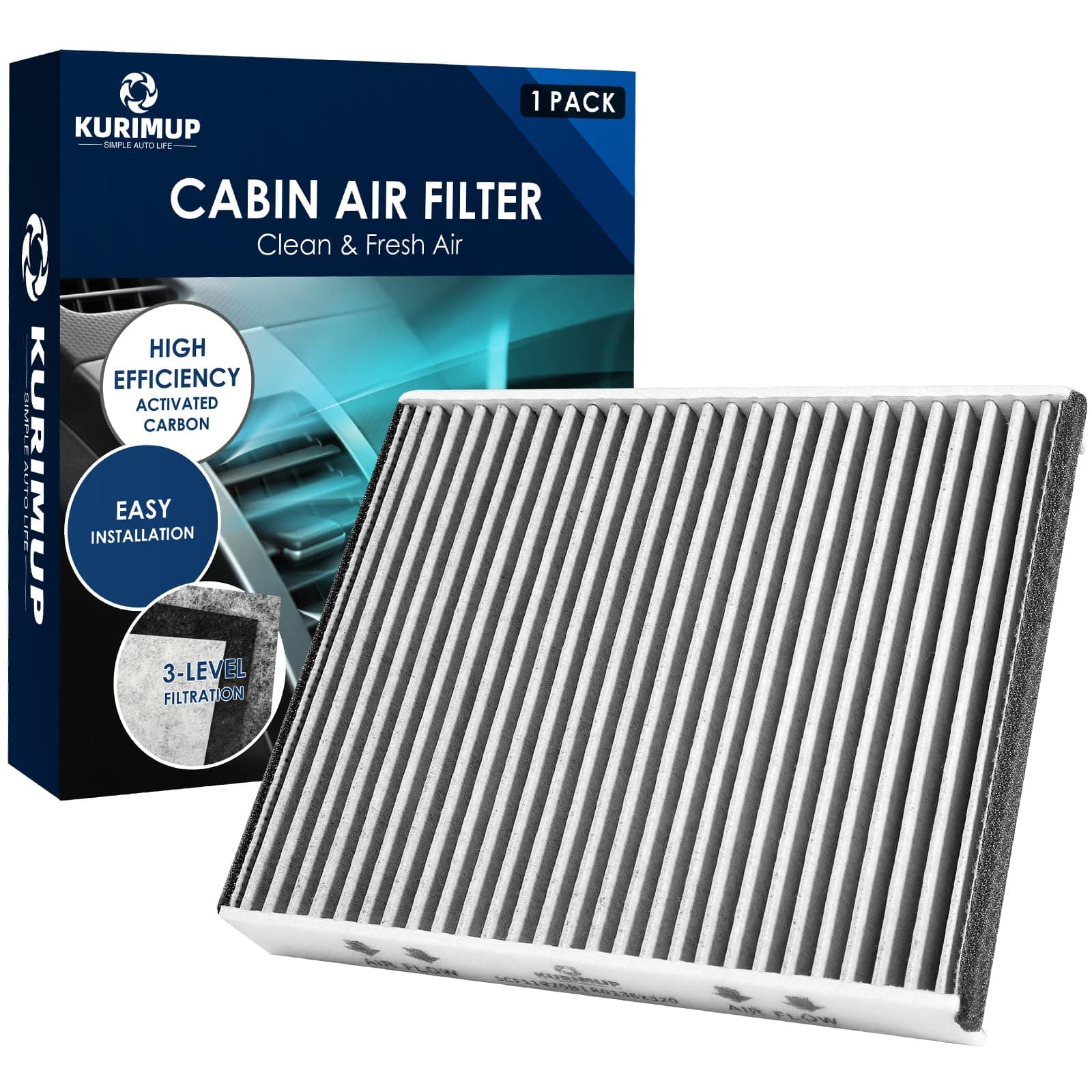 Premium Cabin Air Filter with Activated Carbon,Replacement for CF11920,Fit for Ford C-Max(2013-2018)/Escape(2013-2019)/Focus(2012-2018)/GT(2017-2022),Lincoln MKC(2015-2019).
