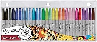 Sharpie Permanent Markers, Fine Point, Assorted Colours, 28 Count