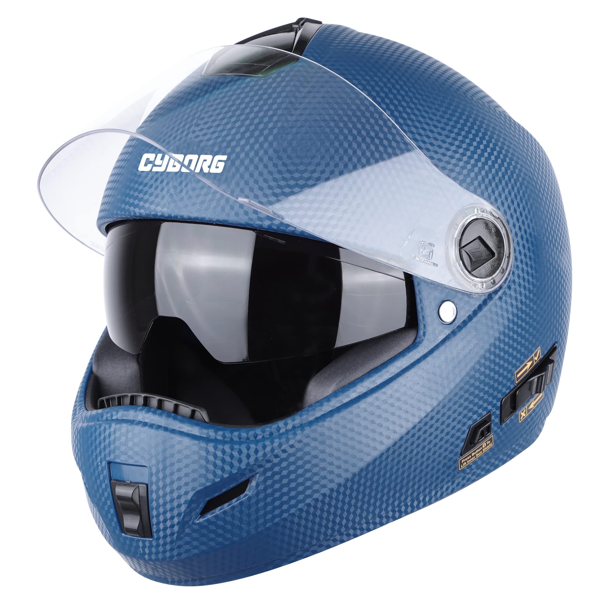 Steelbird Cyborg Double Visor Full Face Helmet