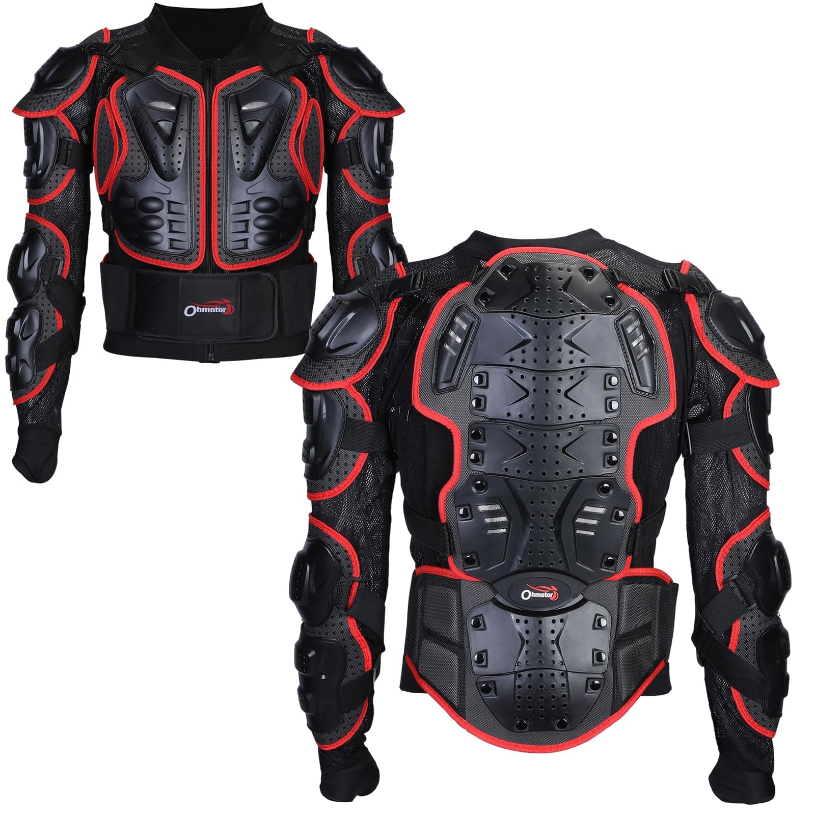 OHMOTOR Motorcycle Body Protective Jacket Armor Men, Motocross Riding Protective Gear,ATV Dirt Bike Chest Spine Protector