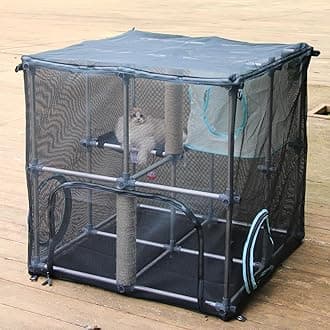 - INTURN Catio Outdoor Cat Enclosure,Compact Kit for Outdoor and Indoor(Compact Kit)