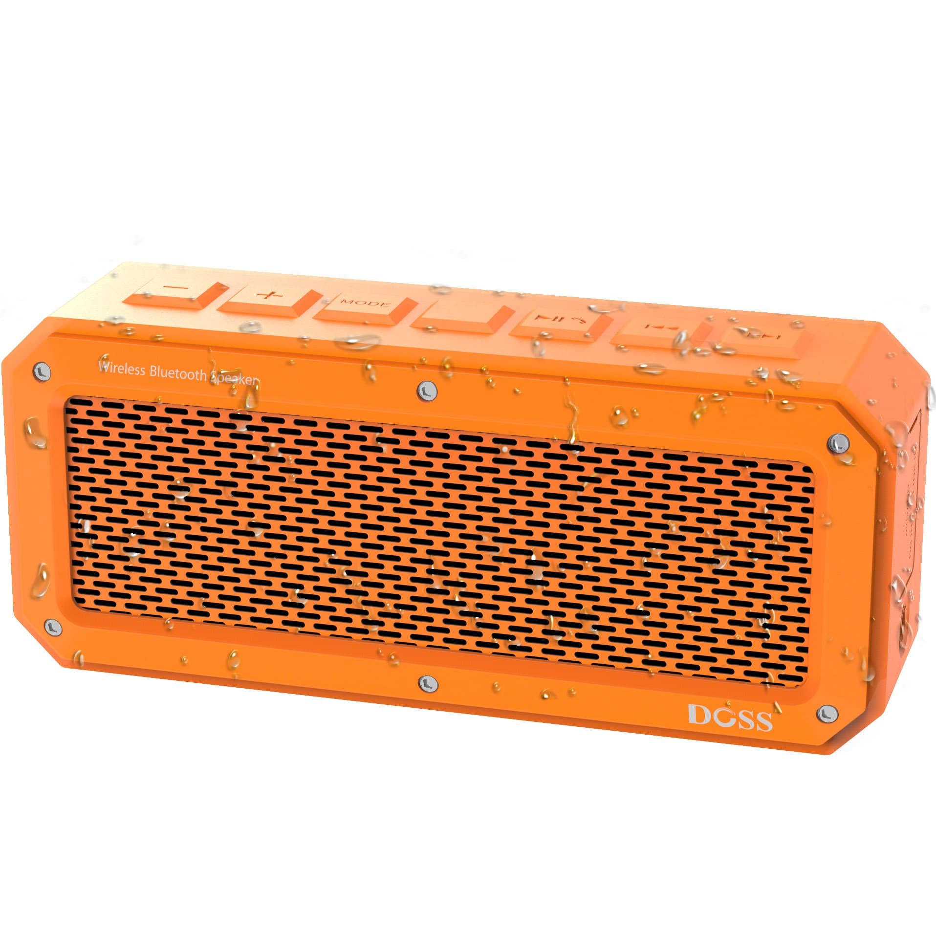 DOSS IPX 4 Wireless Water-Resistant Bluetooth 4.0 Portable Sport Speaker - Orange