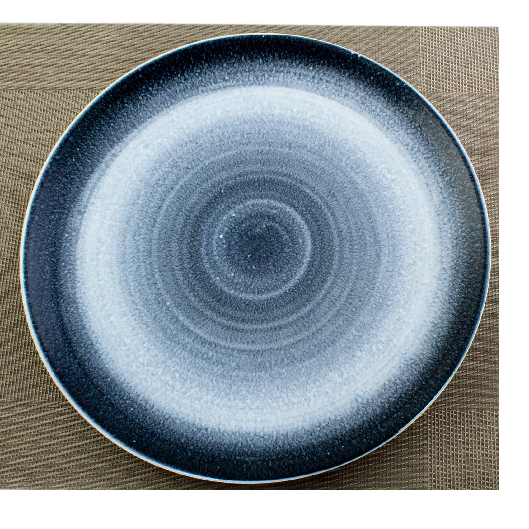 Shallow Reactive Scandi Dinner Plate 27Cm Blue, White/Blue, Chp-1126-250