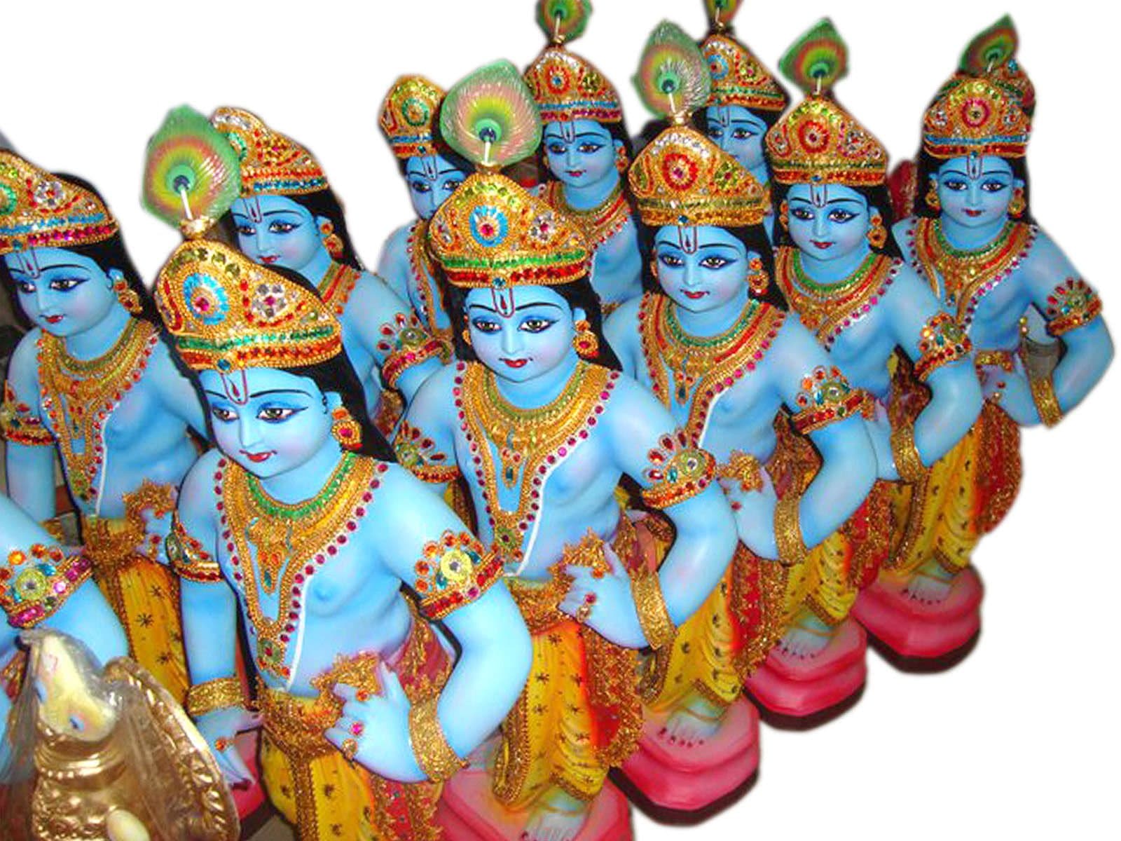 Beautiful Krishna Statues And Idols Blue