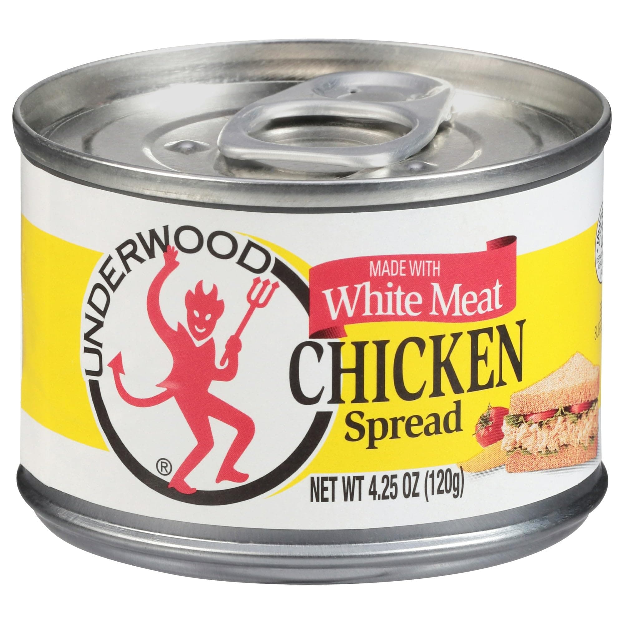 Underwood White Meat Chicken Spread, 4.25 oz Cans (Pack of 6)