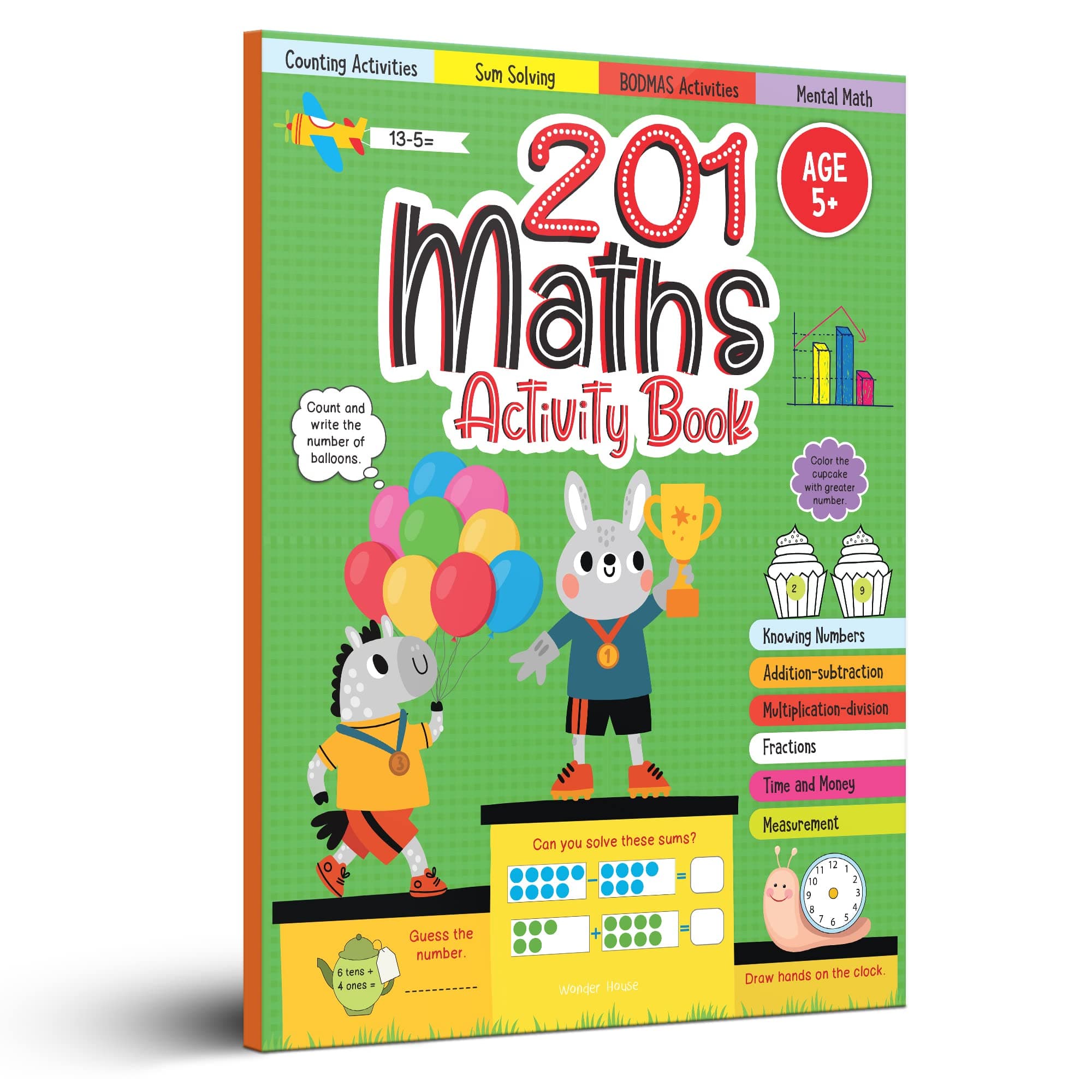 201 Maths Activity Book: Fun Activities and Practice Sheets | Learn Counting, Addition & Subtraction | Ages 4–7 | 3 Hours of Interactive Learning