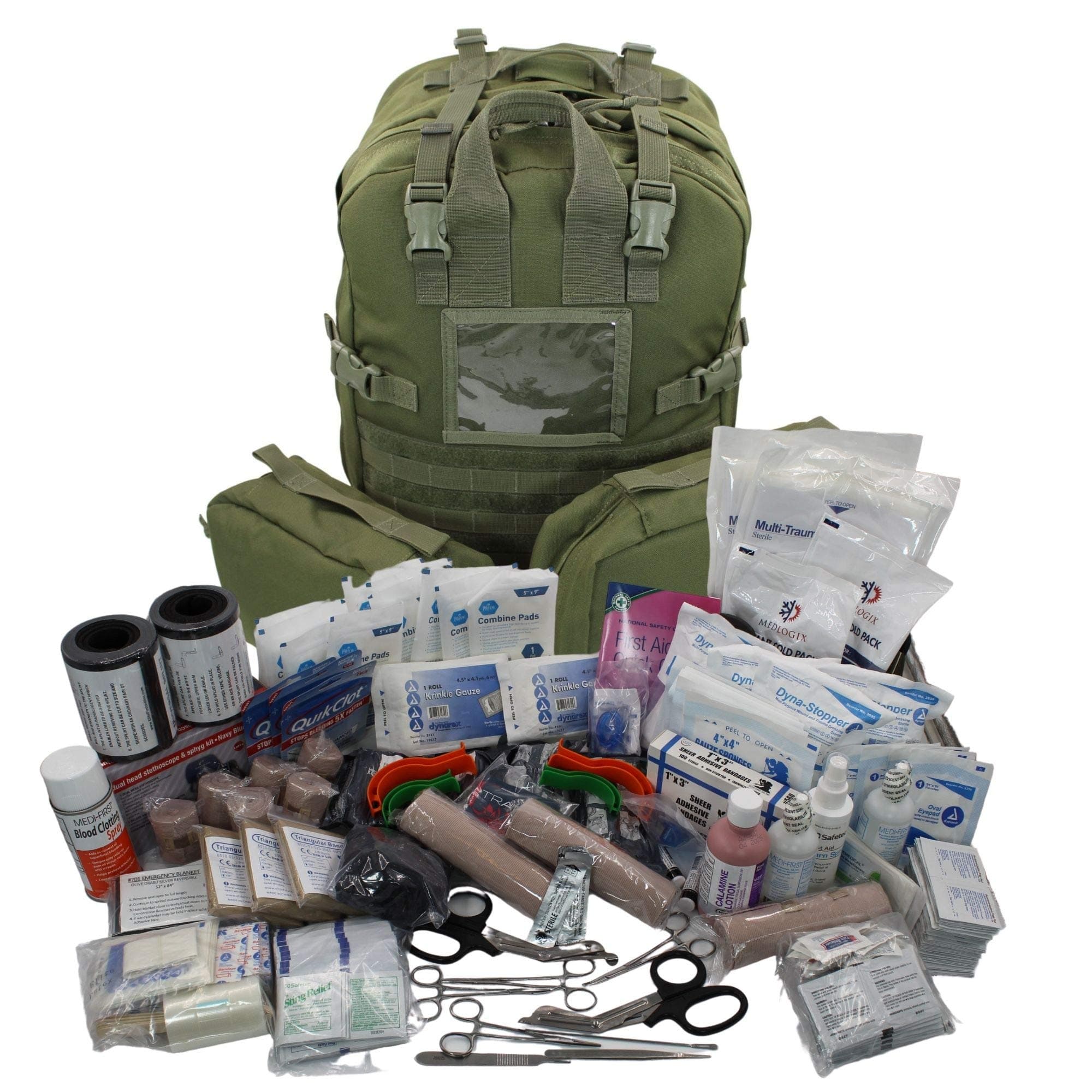 Luminary Stomp Medical Backpack Fully Stocked First Aid Trauma Kit Special Operations Pack Medical Bug Out Bag for EMS/EMT First Responders Preppers (Olive Drab)