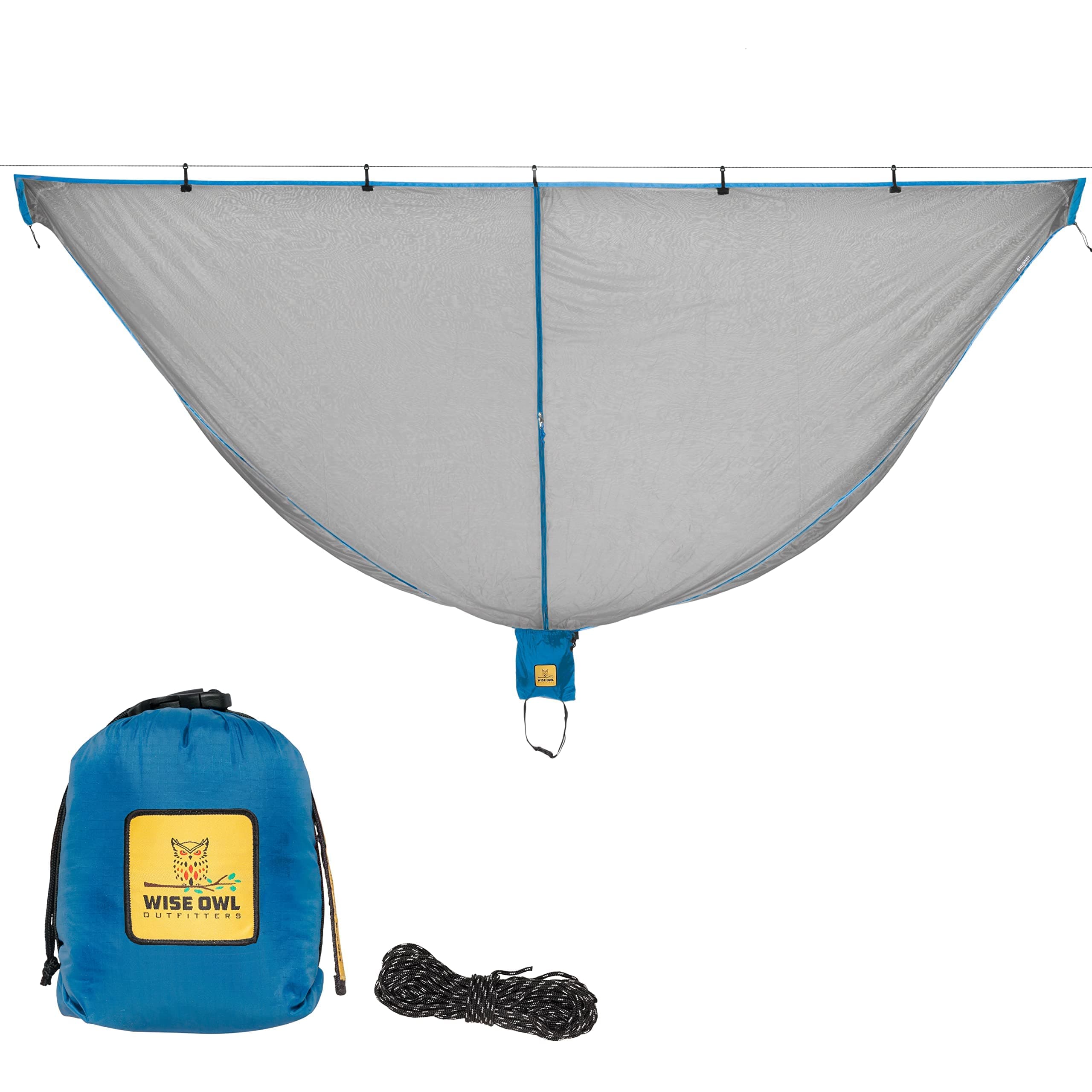 Wise Owl Outfitters Hammock Bug Net - The SnugNet Mosquito Net for Bugs - Best Mesh Netting is a Guardian for Mosquitos, No See Um and Insects - Perfect Accessory for Your Hammocks
