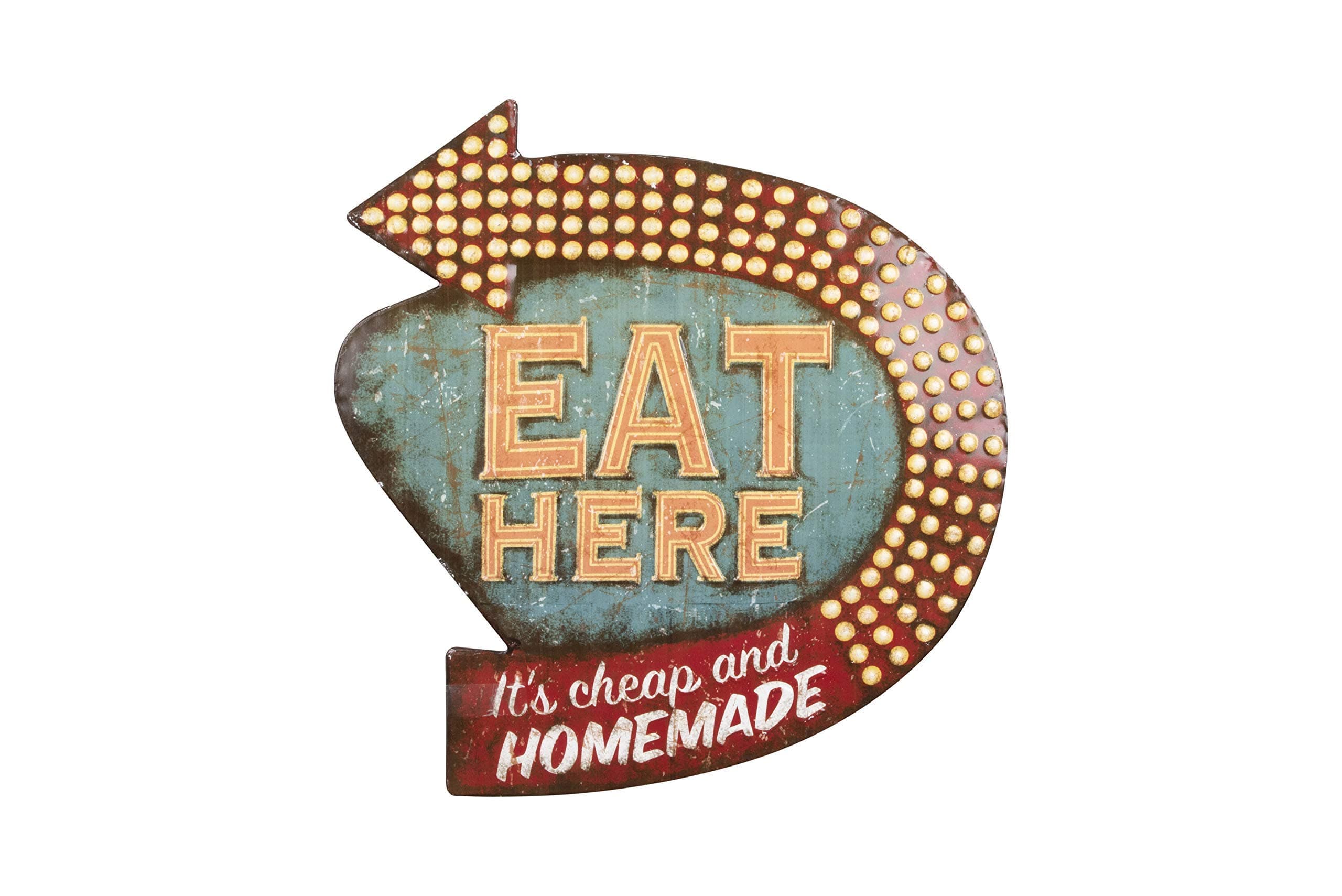 Creative Co-OpTin Eat Here Retro Wall Decor