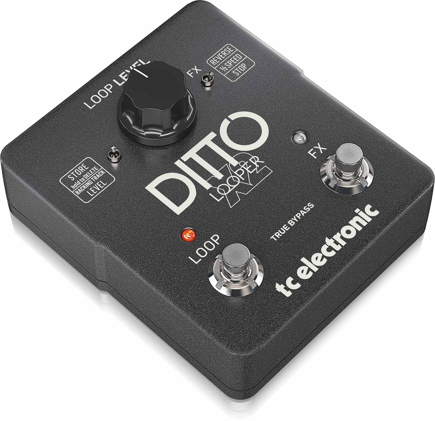 TC Electronic Ditto X2 Looper Pedal, MultiColored, Reverse and Half Speed