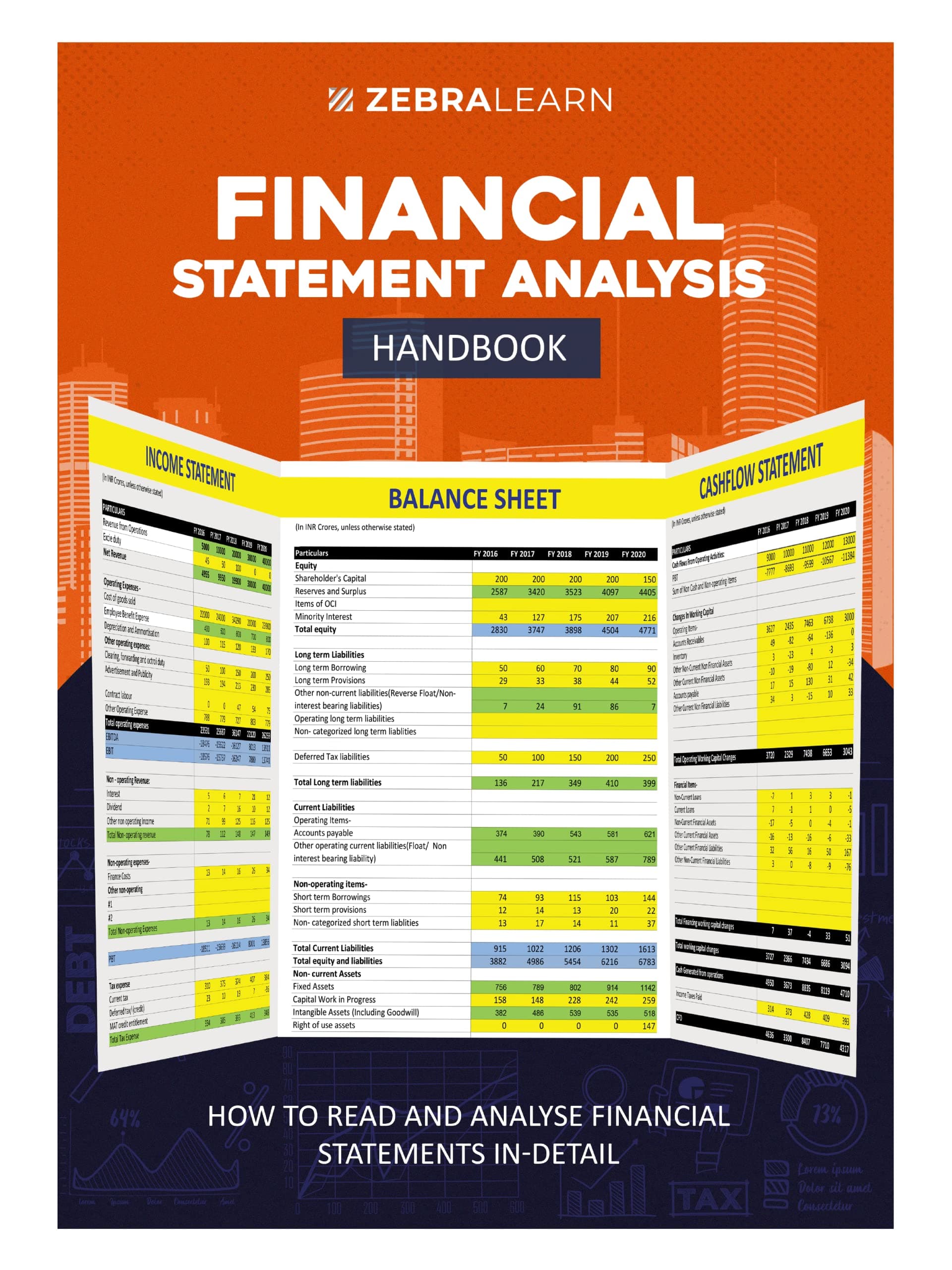 Financial Statement Analysis Handbook | Learn to Decode Balance Sheet, Income & Cash Flow Statements | for MBA Prep, Finance Students, Professionals & Investors | Zebra Learn Books