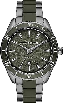 Armani ExchangeMen's Three-Hand Date, Gunmetal-Tone Stainless Steel Watch, AX1833