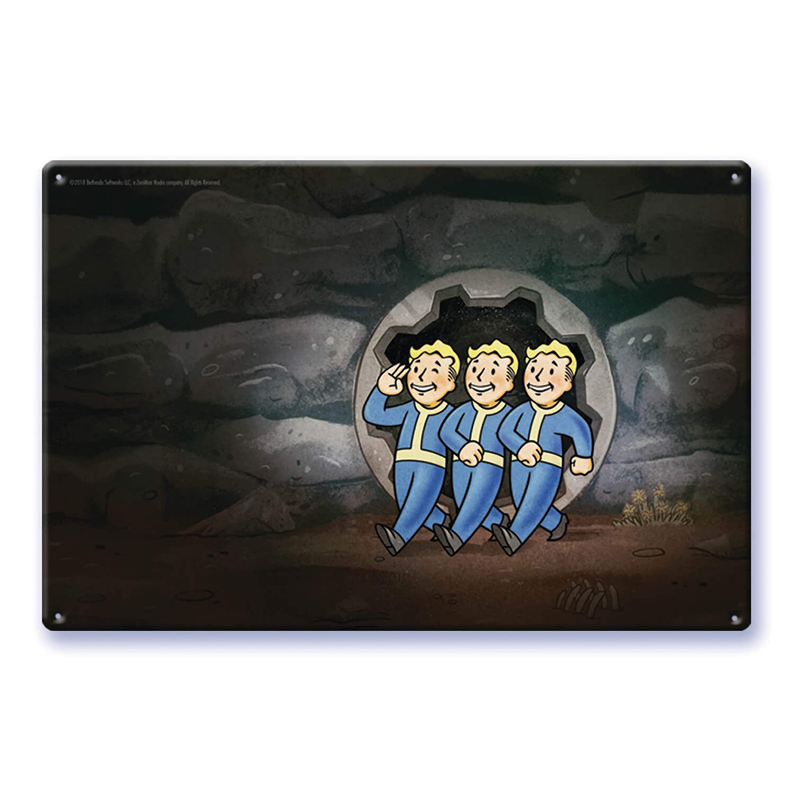 Fallout 76 Vault Boy Key Art Metal Lithograph