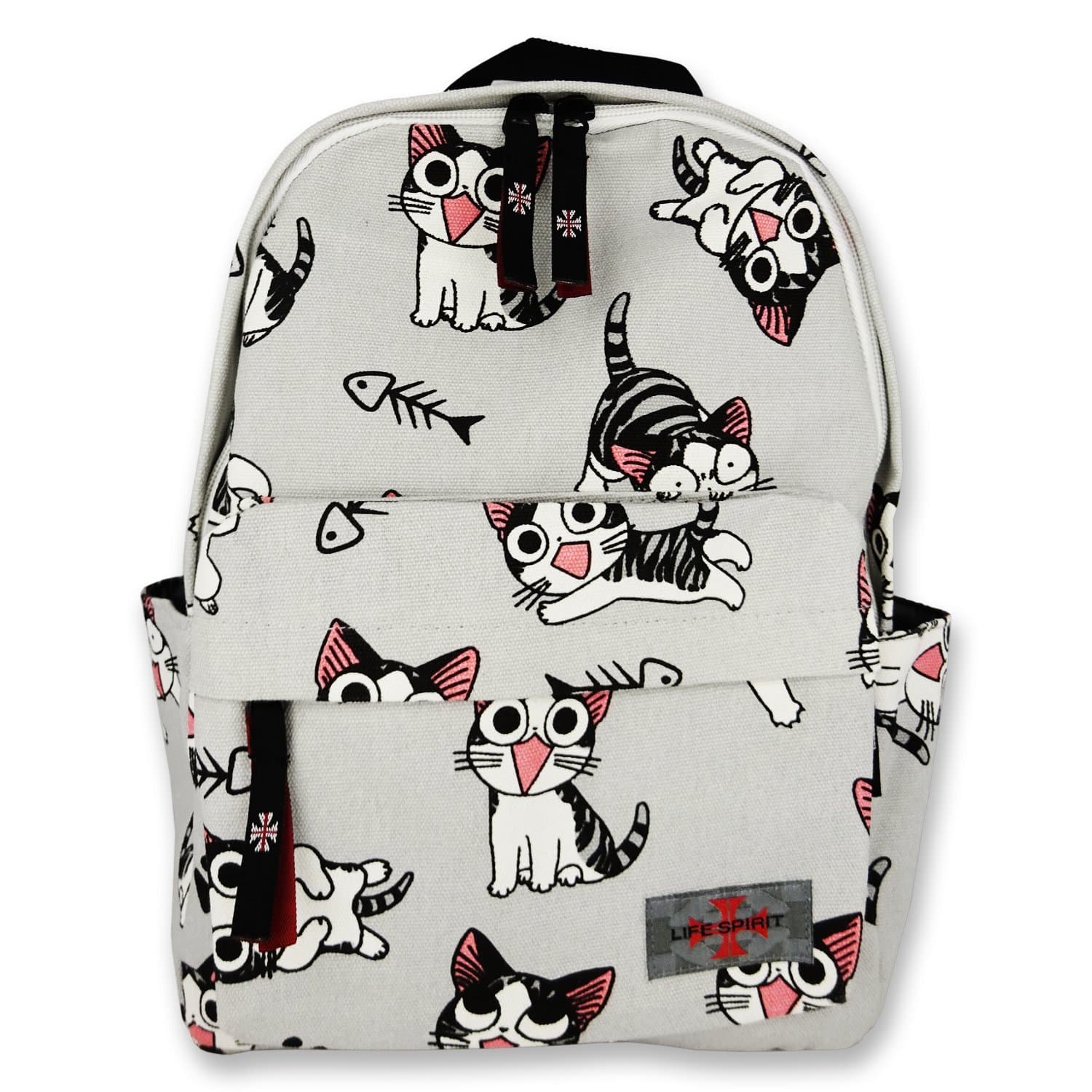 Backpack for Kids Made with Canvas Material in Cute Cats Prints