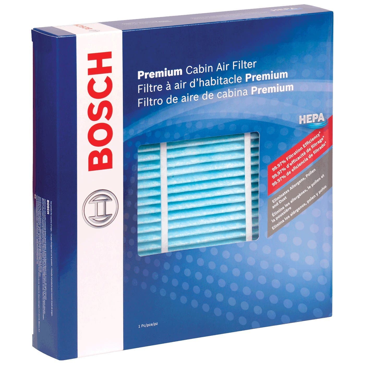 BOSCH 6009C HEPA Cabin Air Filter - Compatible With Select 2011-17 Jeep Wrangler, 2018 Jeep Wrangler JK - Does NOT fit 2018 and newer Wrangler JL, 1 Count (Pack of 1)