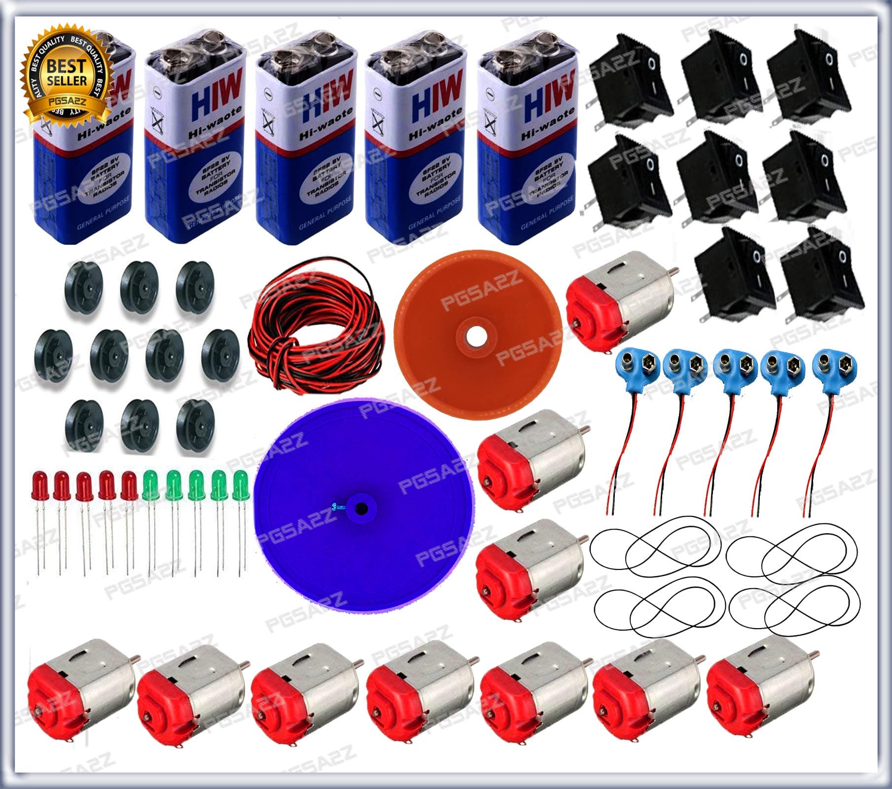 gka2z dc motor projector diy kit set- Multi color