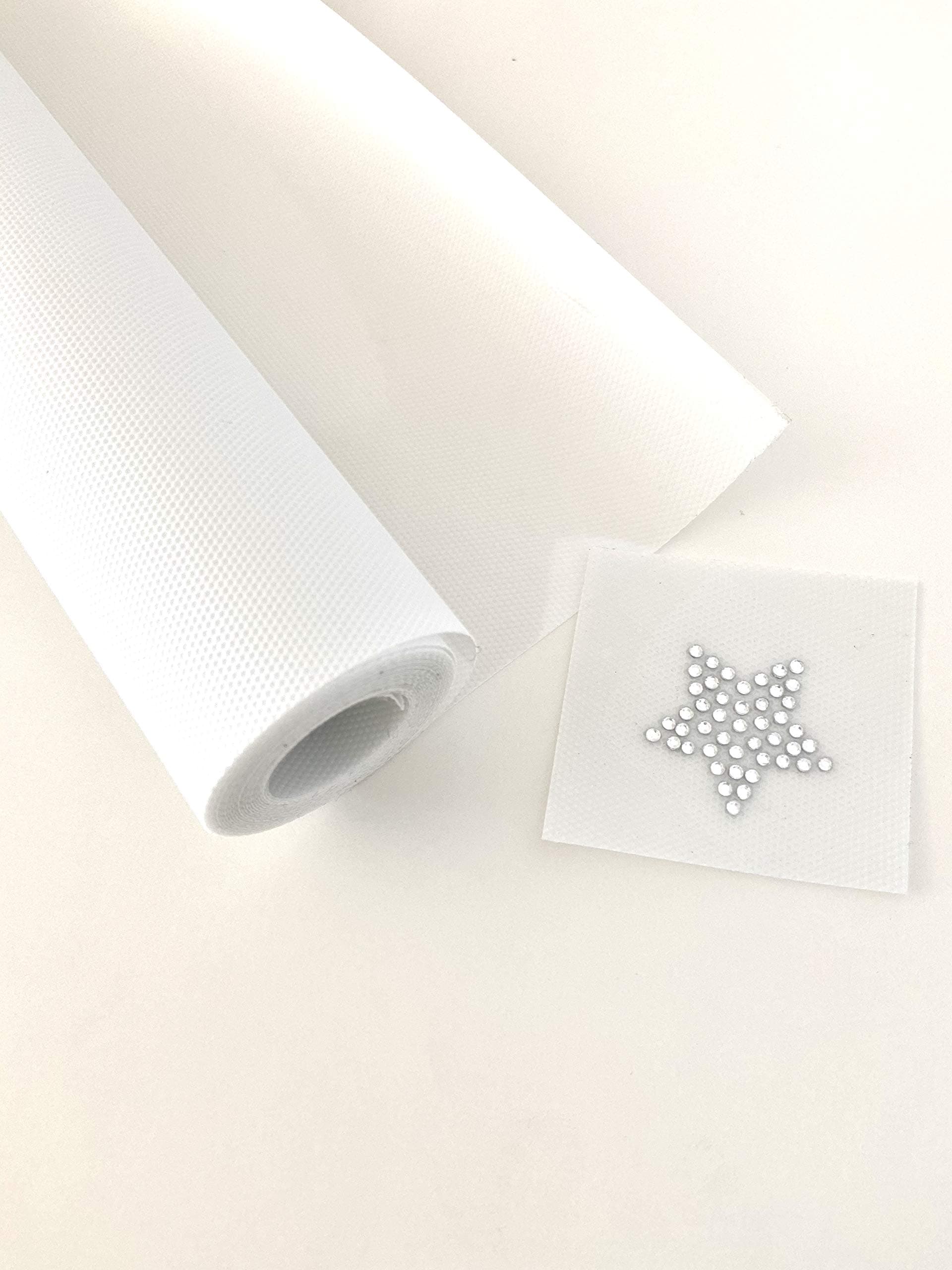 10 Ft x 12.5 inch Hot Fix Iron On Rhinestone Sticky Transfer Film Paper, Grade A Premium Thick Tape; Easy to use in Continuous Roll, with Star Decal ~Rococo Designs