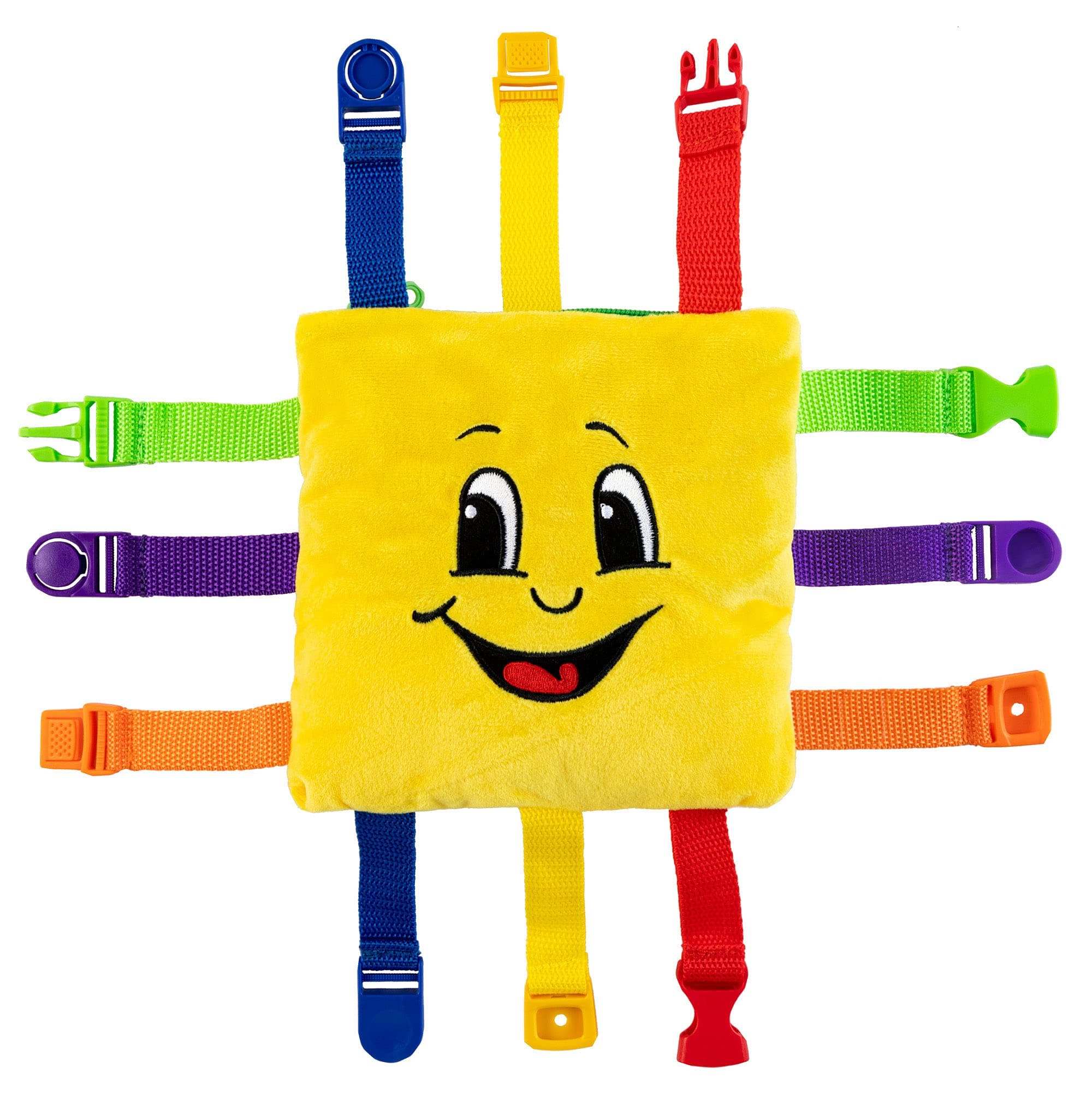 Buckle Toys - Bongo Square - Toddler Learning Toys - Sensory Fine Motor Activity - Easy Road Trip Accessories Travel Toy