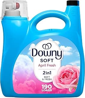 Fabric Softener Liquid, April Fresh Scent, 140 fl oz, 190 Loads, HE Compatible, Downy Fabric Softener, Liquid Fabric Softener, Laundry