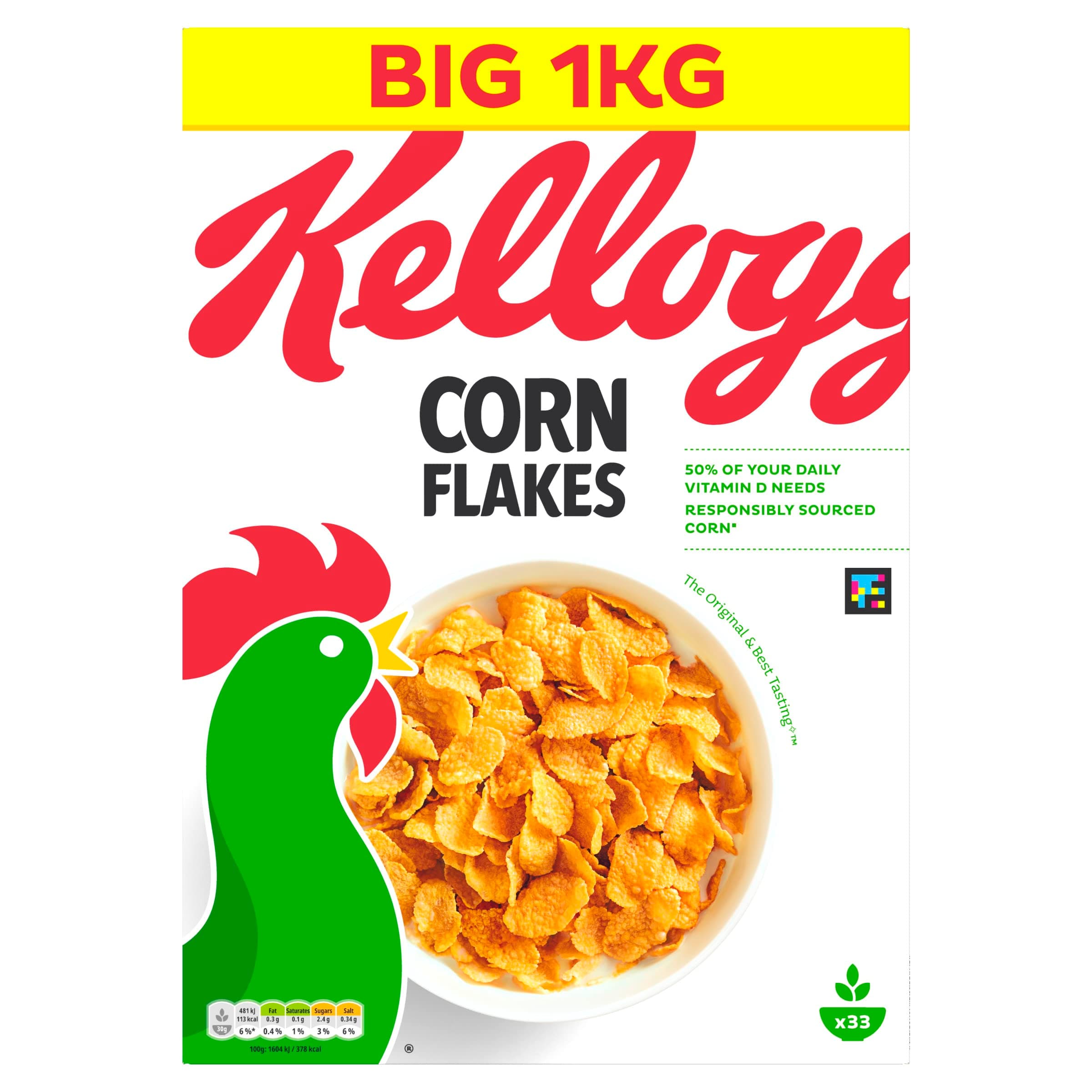 Corn Flakes Breakfast Cereal, 1kg
