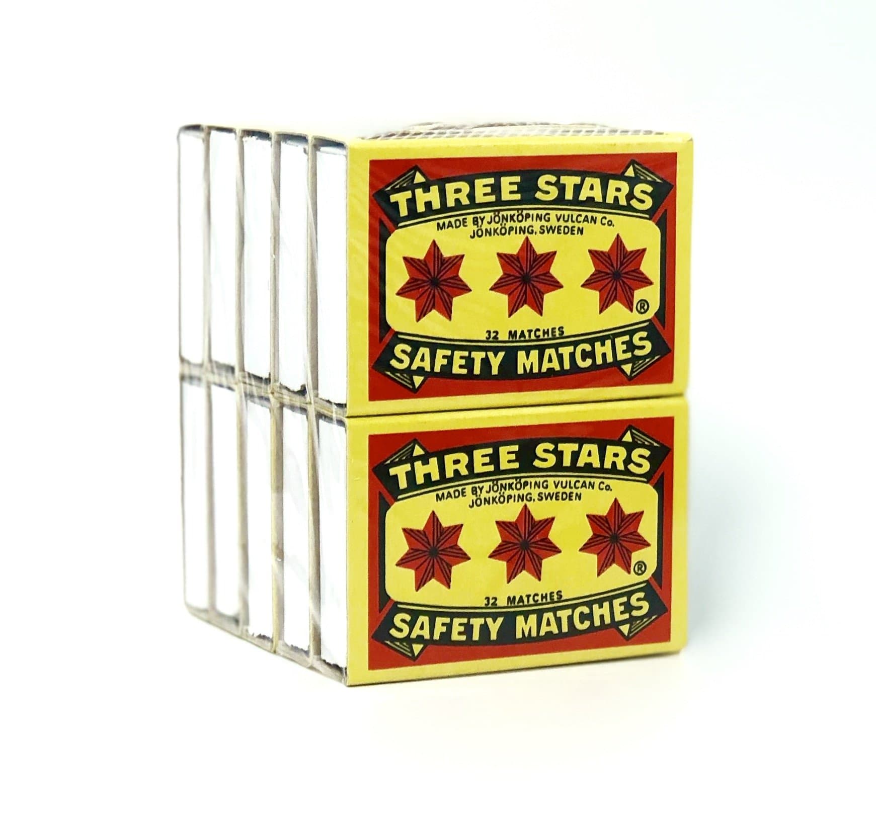 Three Stars Safety Matches, 10 pack