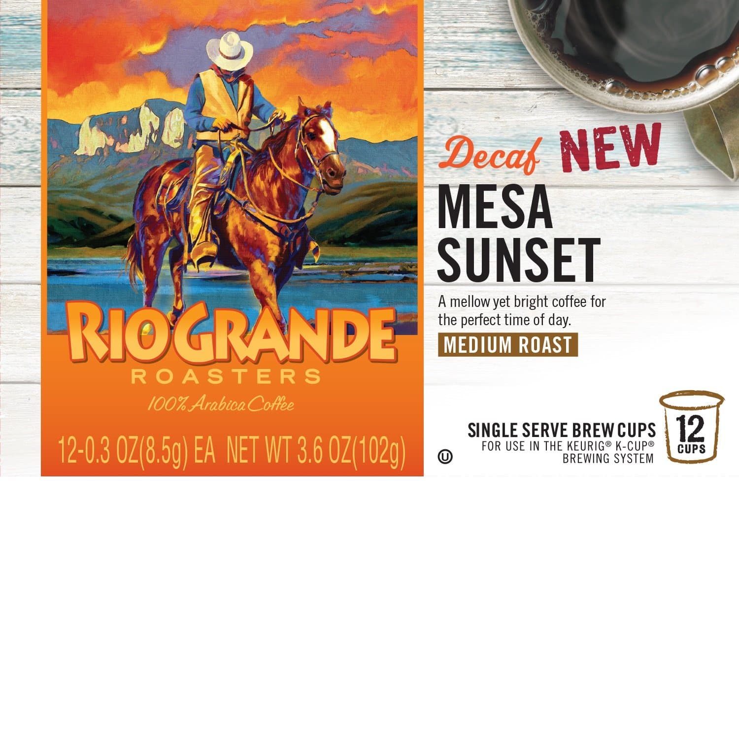 Rio Grande Roasters 72 Count K-Cup (Decaf Mesa Sunset)