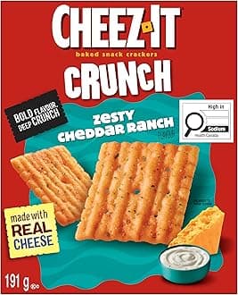 Cheez It Crunch Zesty Cheddar Ranch Crackers 191g