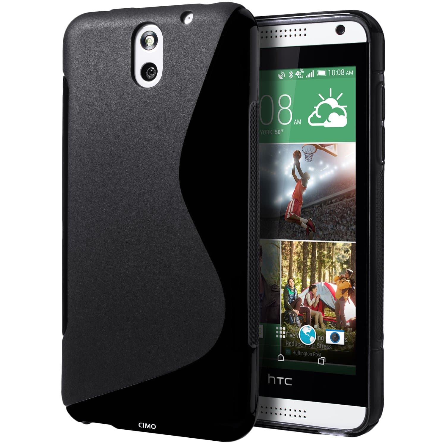 HTC Desire 610 Case, Cimo [Wave] Premium Slim TPU Flexible Soft Case for HTC Desire 610 (2014) - Black