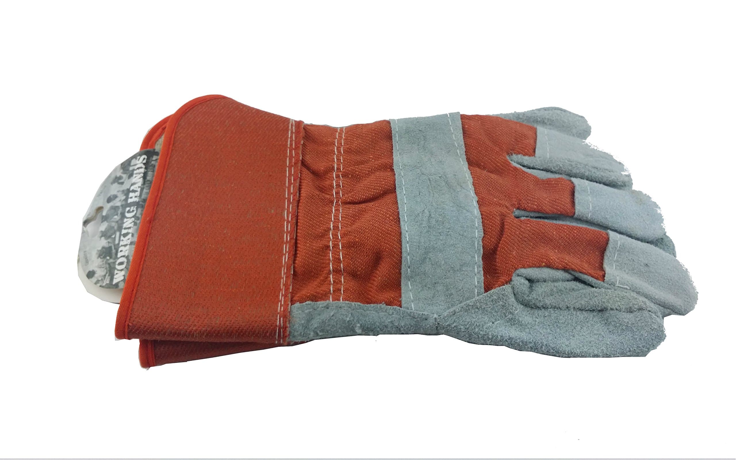 Working Hands Split Cowhide Leather Palm Gloves Medium