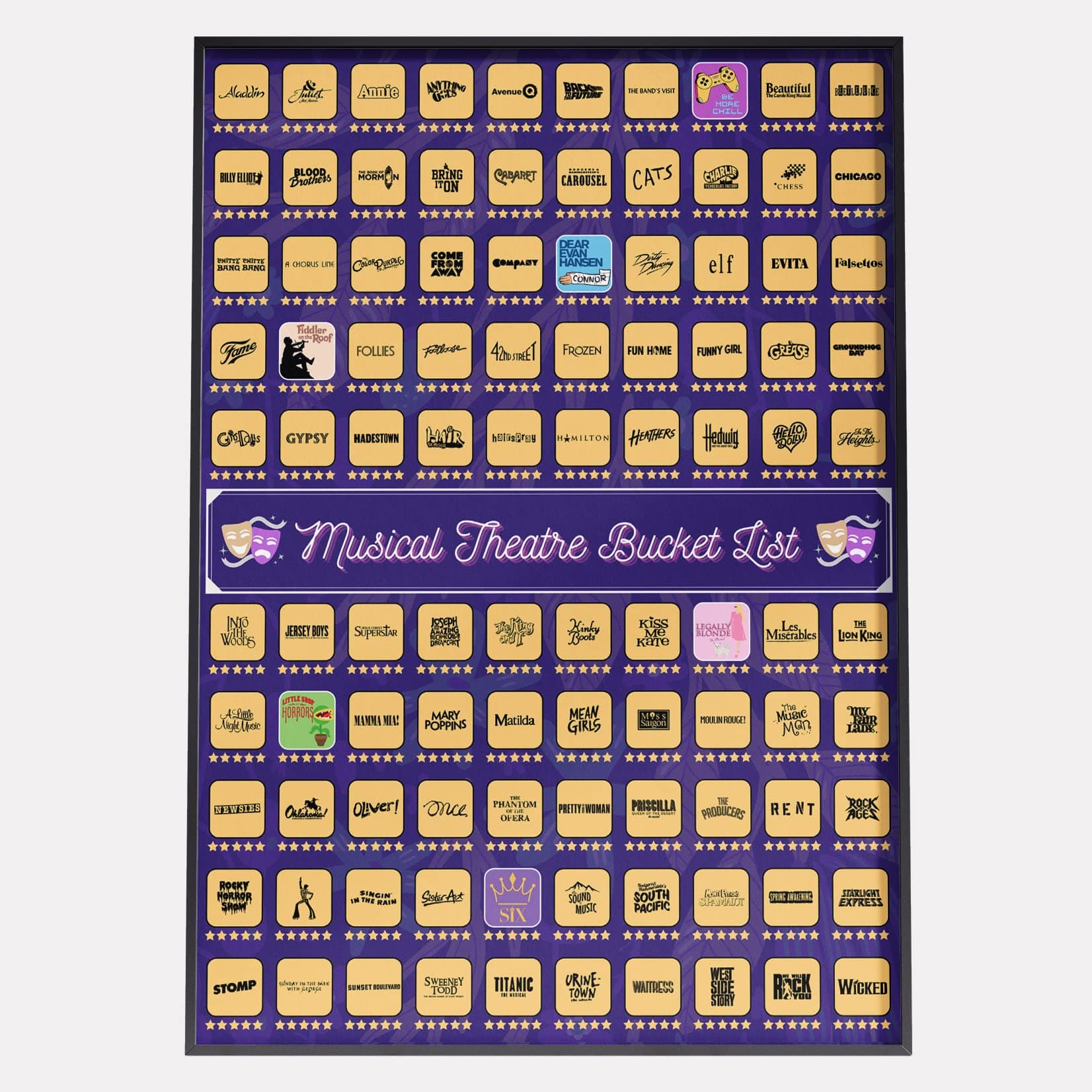 Musical Theatre Scratch Off Poster