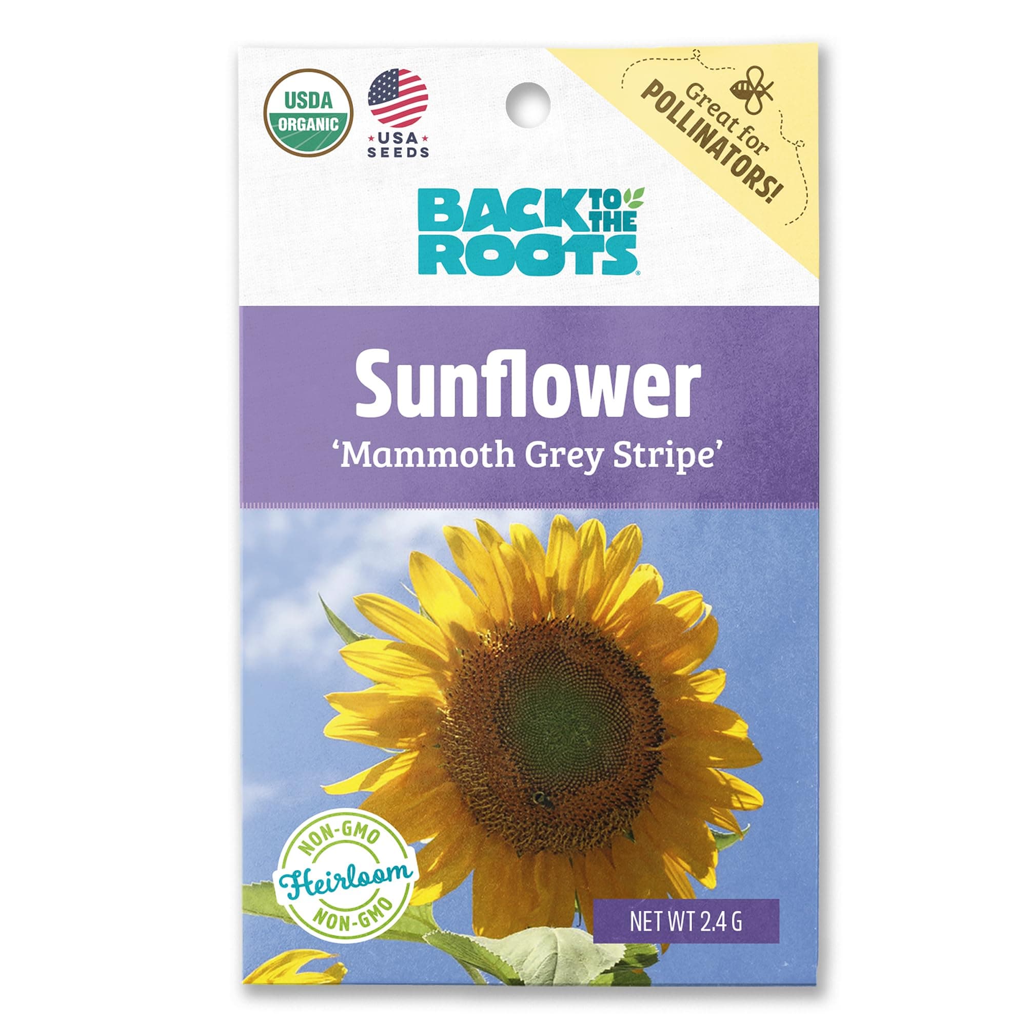 Seed Packet - Sunflower 'Mammoth Grey Stripe'