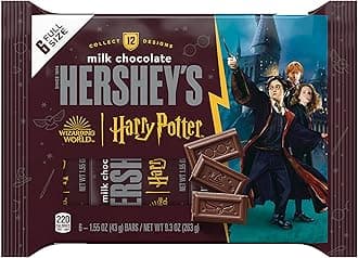 Milk Chocolate Harry Potter, Halloween Candy Bars, 1.55 Oz (6 Count)