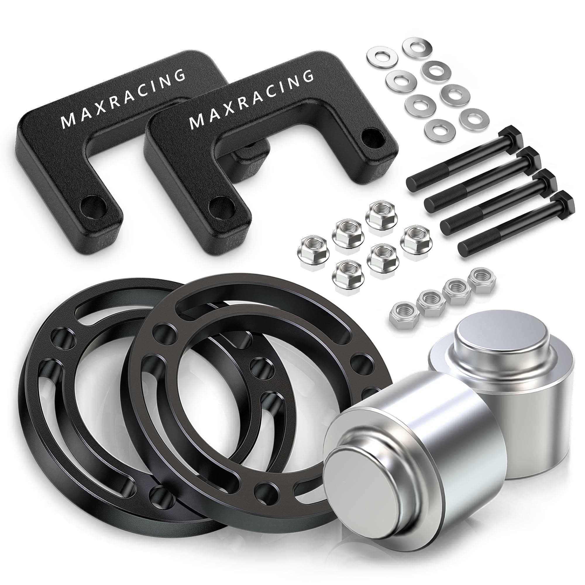 MAXRACING 3" Front + 2" Rear Leveling Lift Kit Compatible with 2007-2020 Chevy Tahoe | 2007-2020 Chevy Suburban 1500 | 2007-2013 Chevy Avalanche 1500 | 2000-2020 GMC Yukon 1500 4WD/2WD