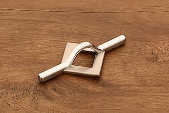 HARMONUS Knobs for Drawer & Cabinets Set Knob, Satin - CP Wardrobe Kitchen Door Pull Handle Knobs Square Shape Drawer Knob - (KNOBS-167- Pack of 5)