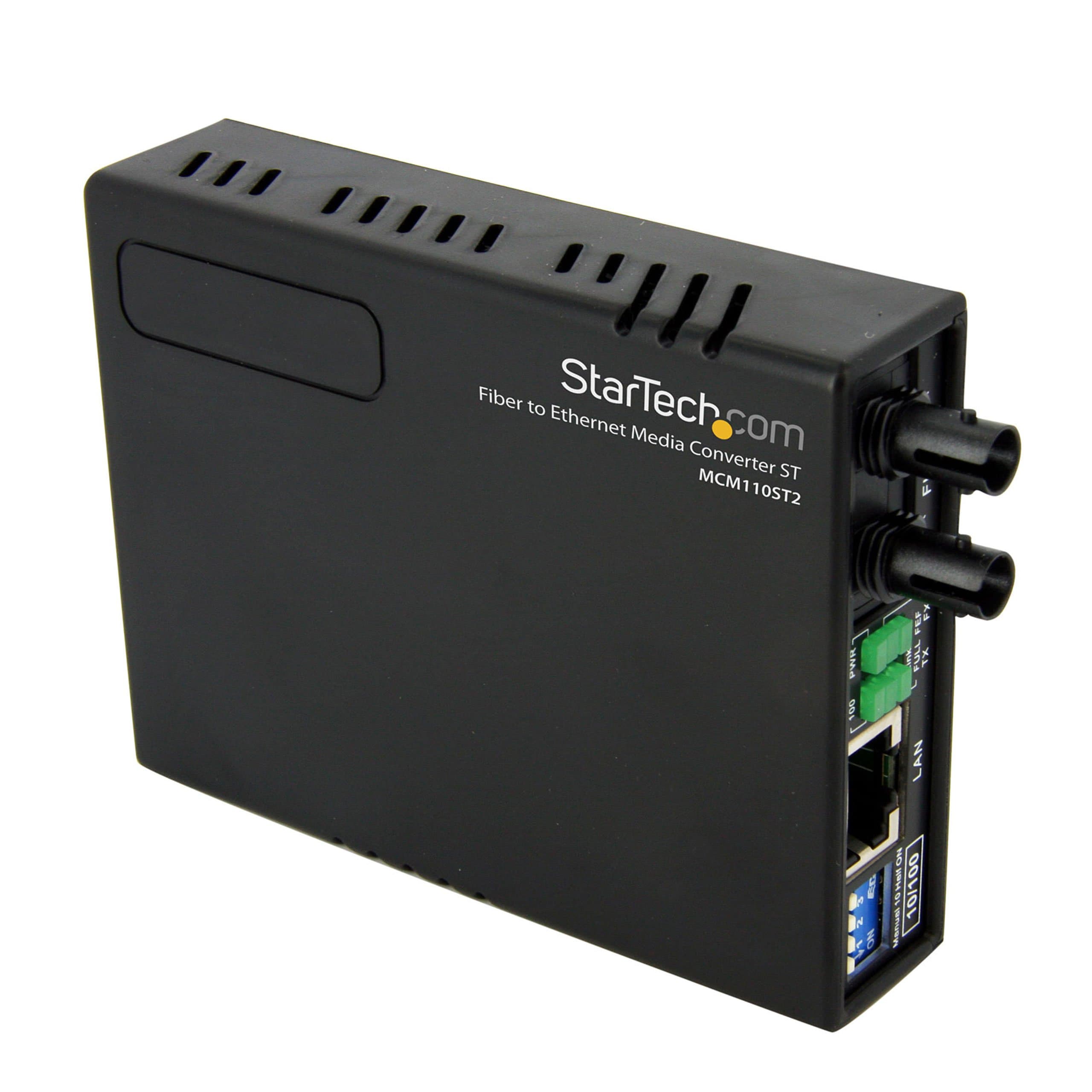 10/100 Mbps Ethernet to Fiber Optic Media Converter - ST Multimode - 1310nm - 2km - Full/Half Duplex , TAA (MCM110ST2)