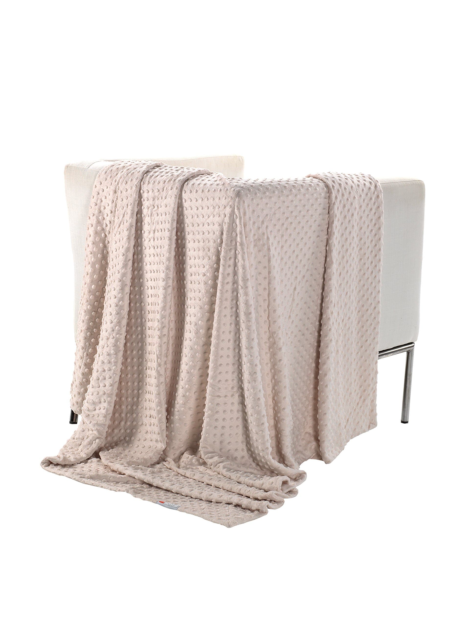 Blankets Mora Plaid Topitos Beige 130 x 170