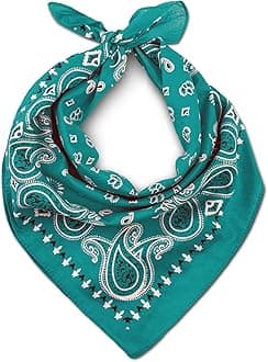 Bandana Scarf for Men and Women - Premium Cotton Stylish & Versatile Paisley Bandanas - Perfect Neck and Head Wear for Summer, Winter and Sports