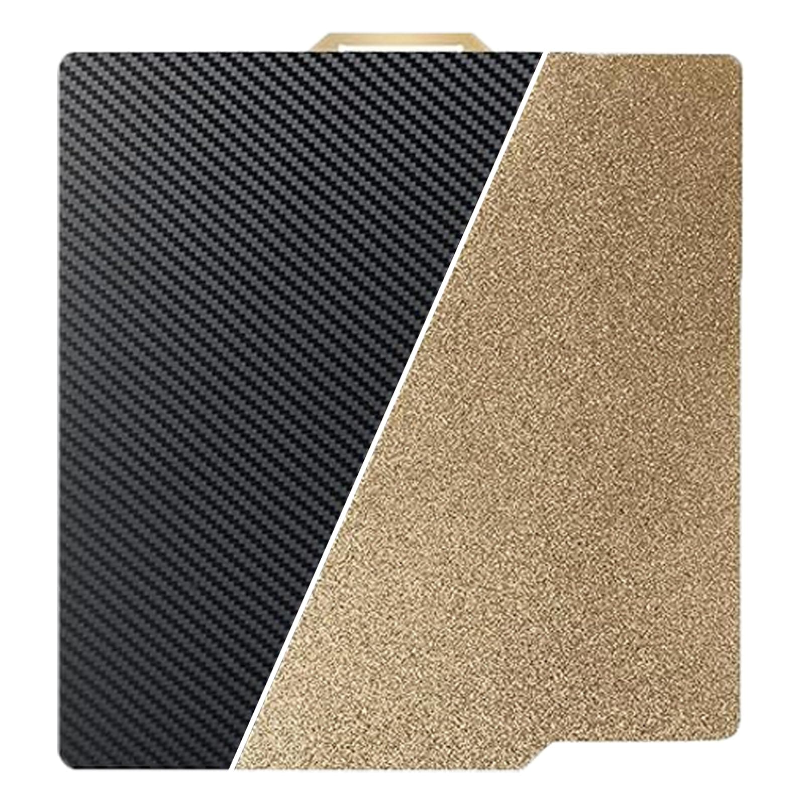 Bambu 3D Printer P1S P2S Build Plate for Bambu X1C/X1/X1E/P1P/P1S/A1/P2S,257x257mm Bambulab Double Sided Spring Steel Build Plate Flexible Sheet(Carbon Fiber+Textured PEI)