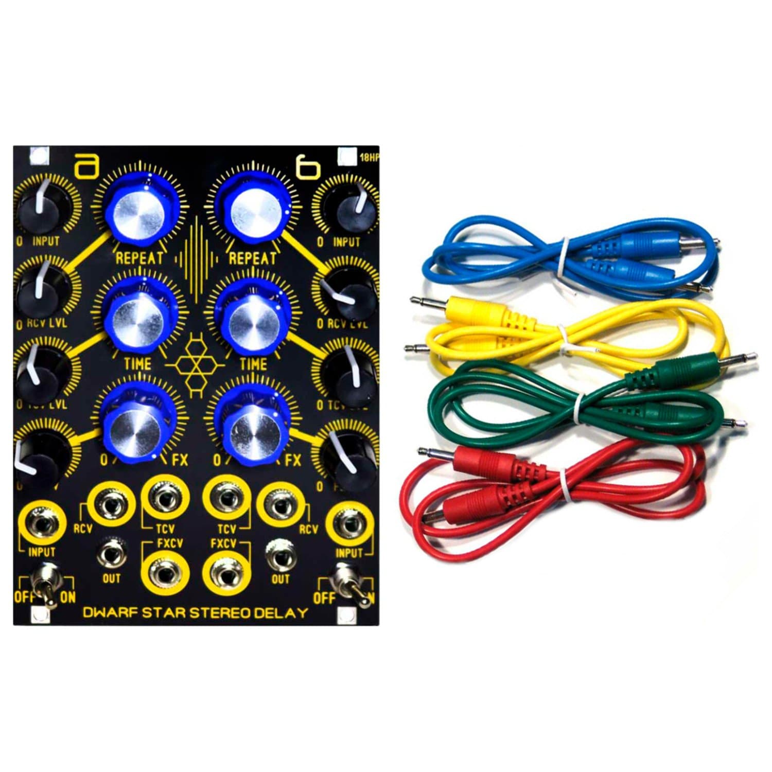 Dwarf Star Stereo Delay Module Eurorack Module w/ 4 Cables