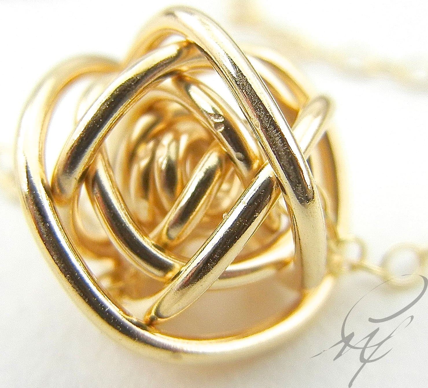Love Knot Necklace- Gold