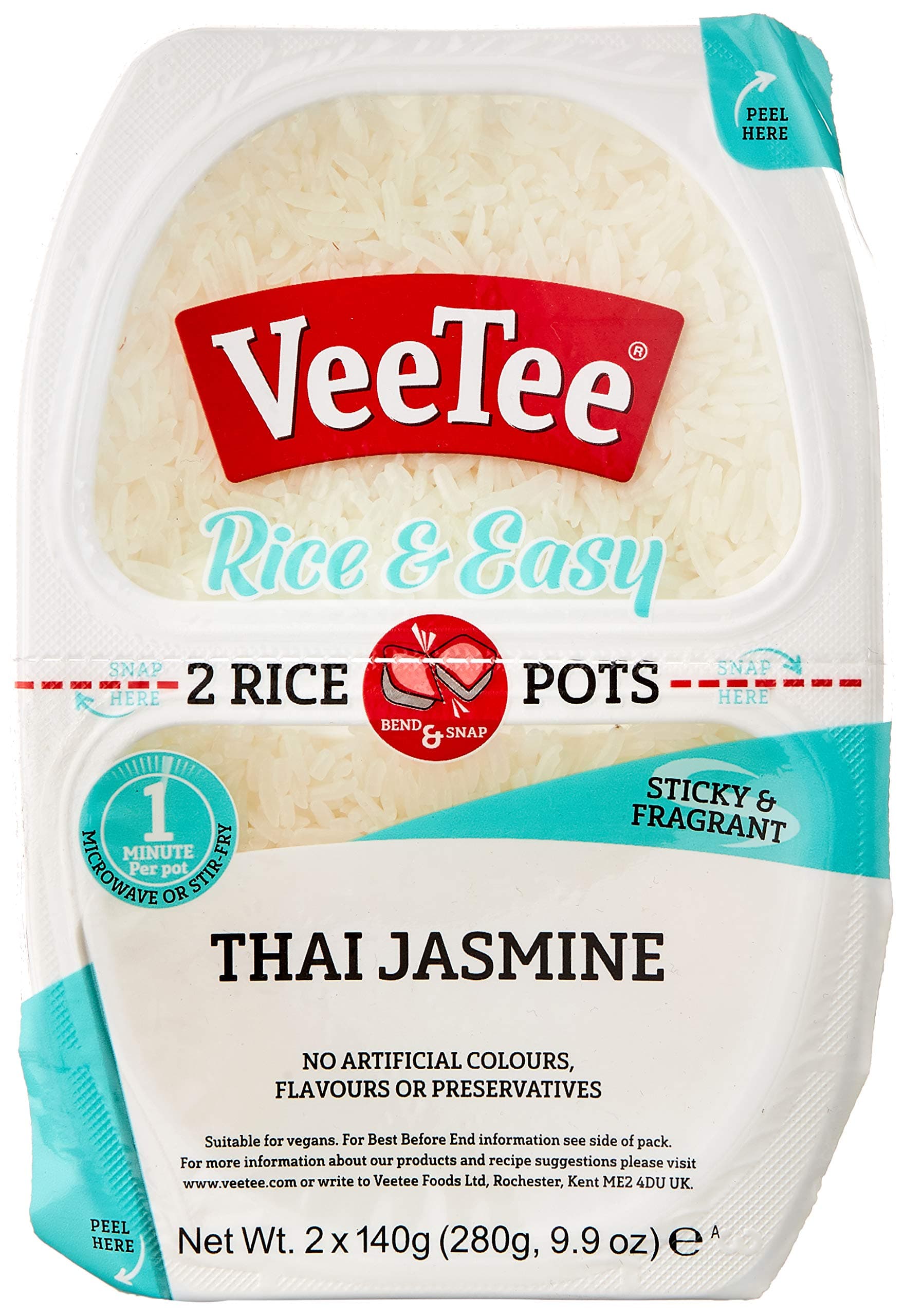Veetee Thai Jasmine Rice, 2 x 140g