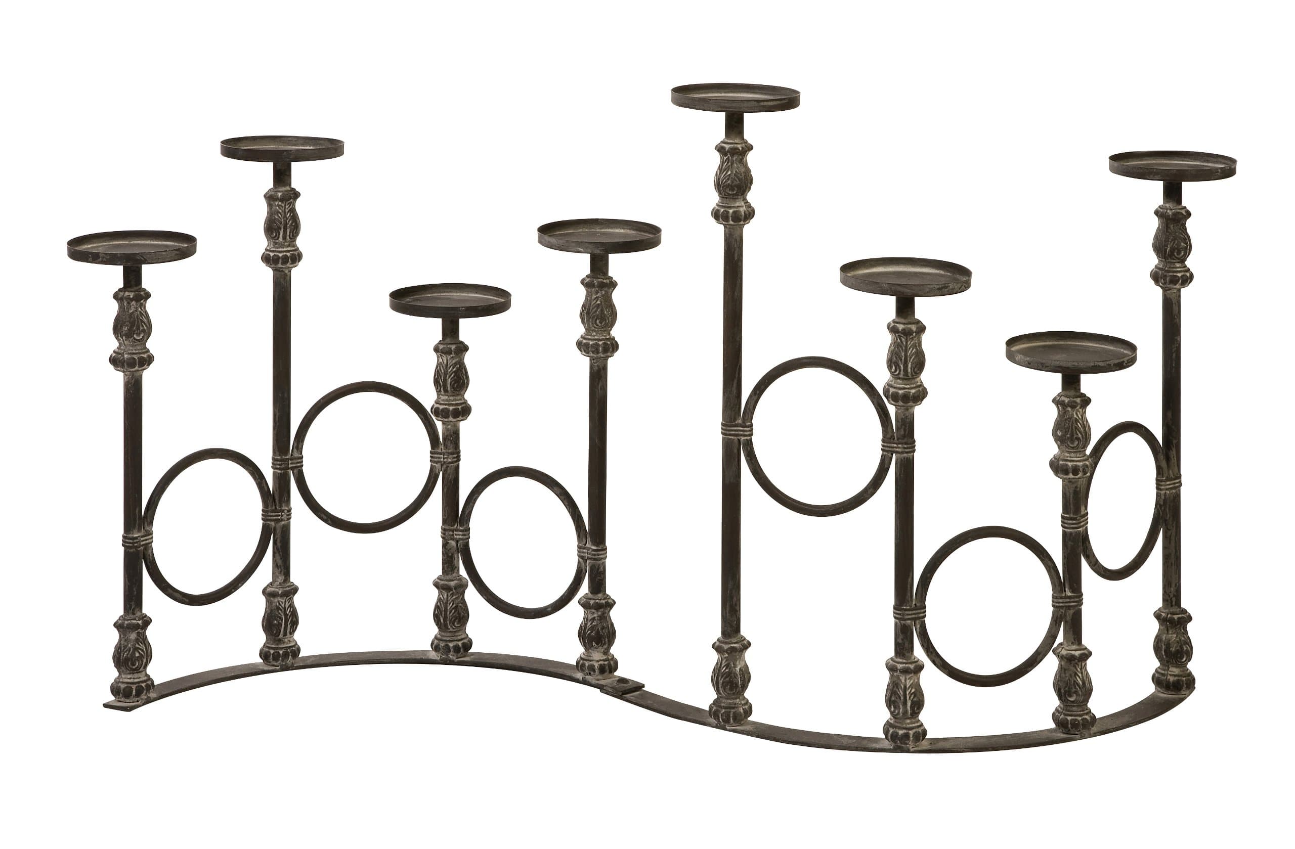 21.5"h Tall Iron Pillar Candlestand