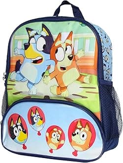 AI ACCESSORY INNOVATIONS Bluey 14" Kids School Travel Backpack Bag For Toys w/Raised Character Designs