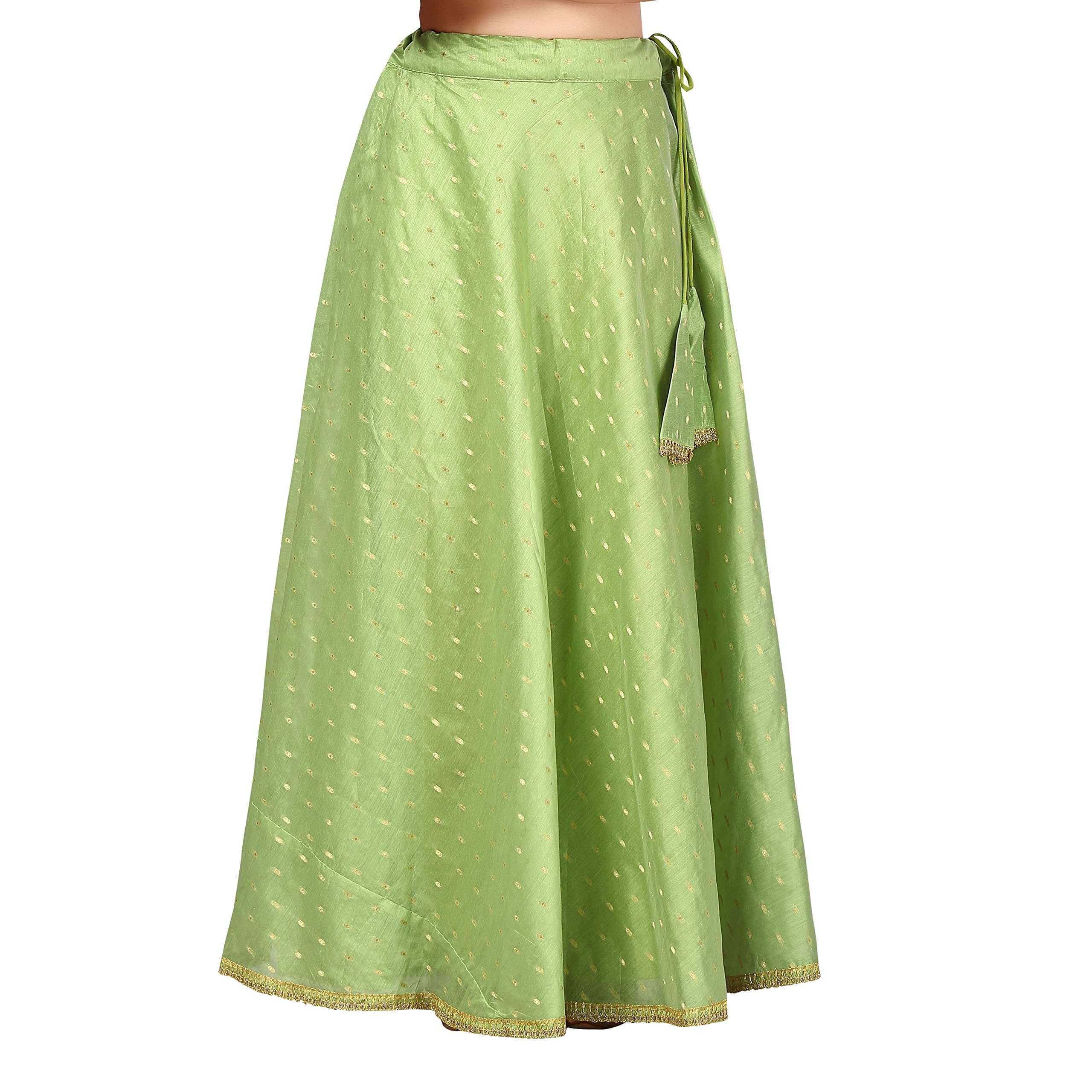 Studio Shringaar Women's Readymade Polyester Maxi Skirt Lehenga