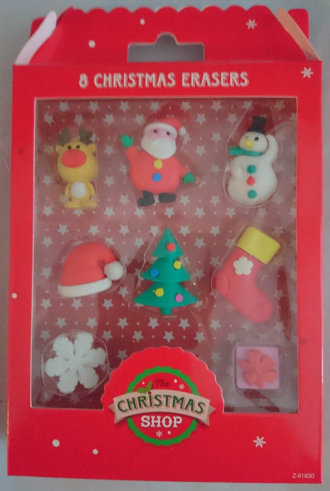 Beautiful 3D Christmas Erasers 8PK