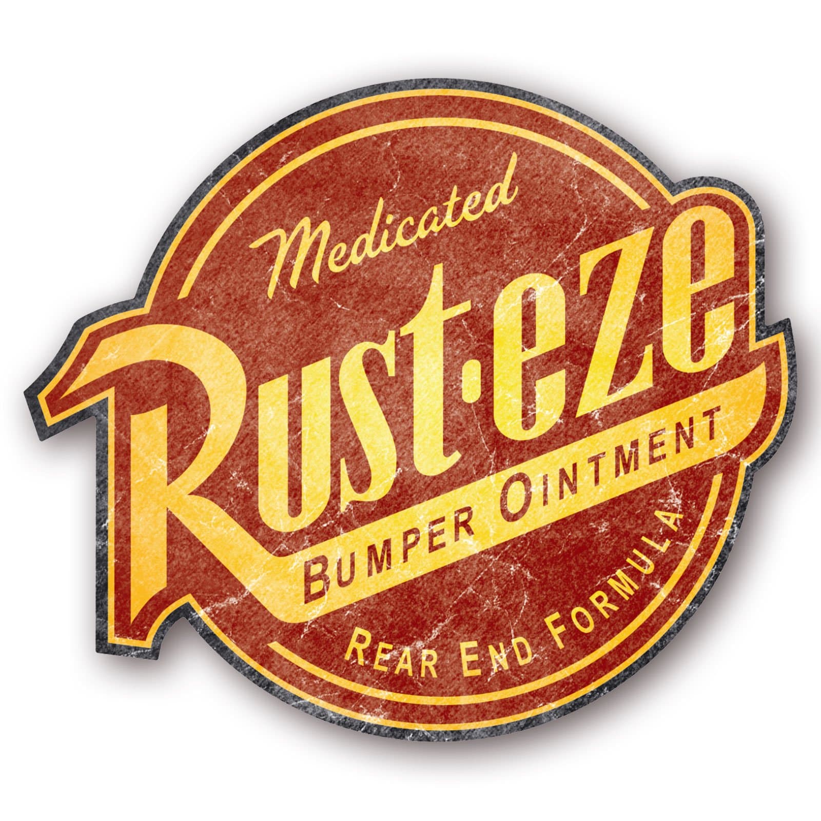 RUSTEZE Distressed Large 45cm Vinyl Car Sticker – Highly Durable, Easy-to-Apply Decal for Cars, Trucks, and Vans – Also Suitable for Wall Art, Laptops, and Personal Items
