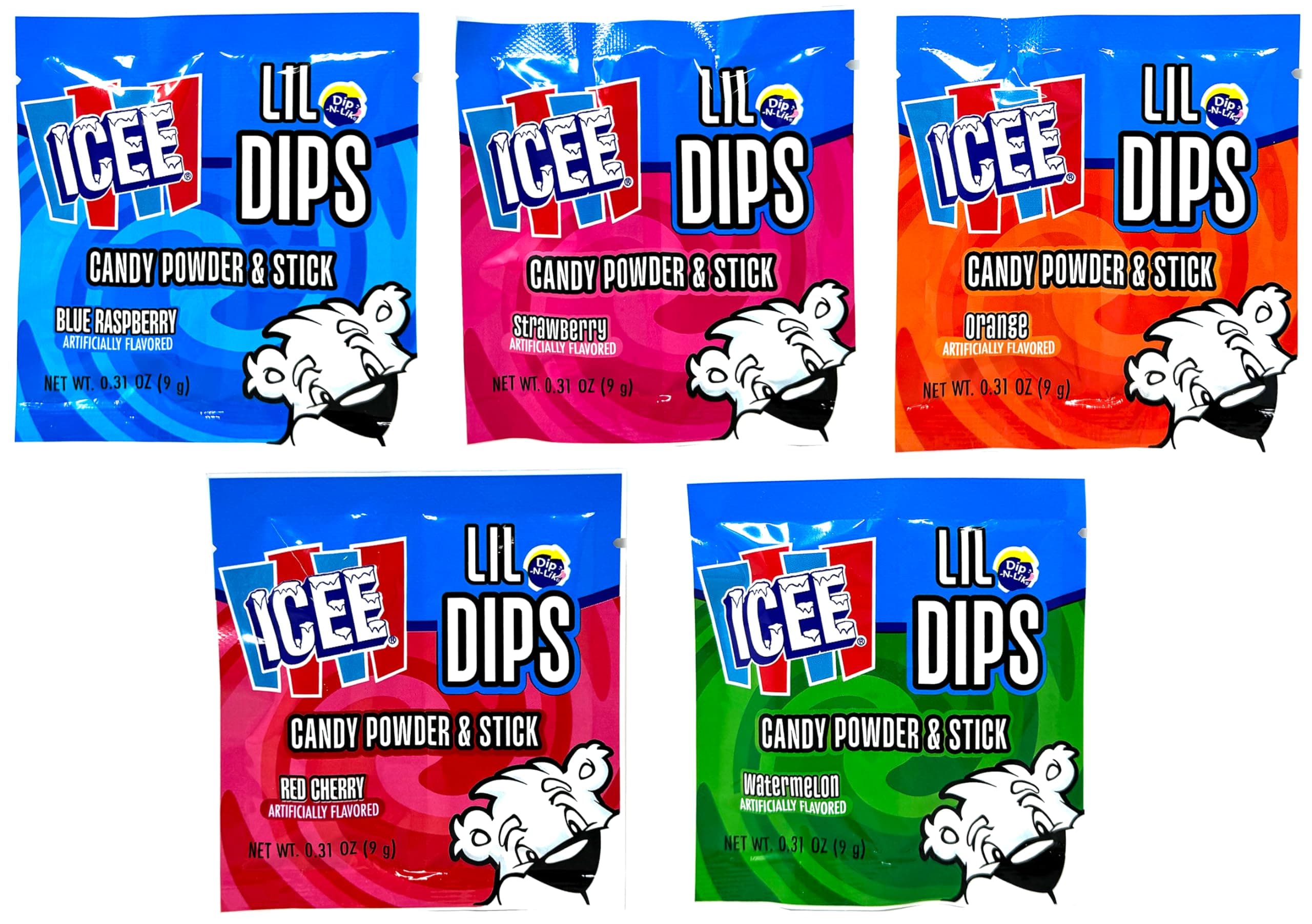 Icee Lil Dips Dip Candy Bulk, Dipping Sticks with Candy Powder, Dip Stick Candy, Icee Candy, Variety Pack of 36