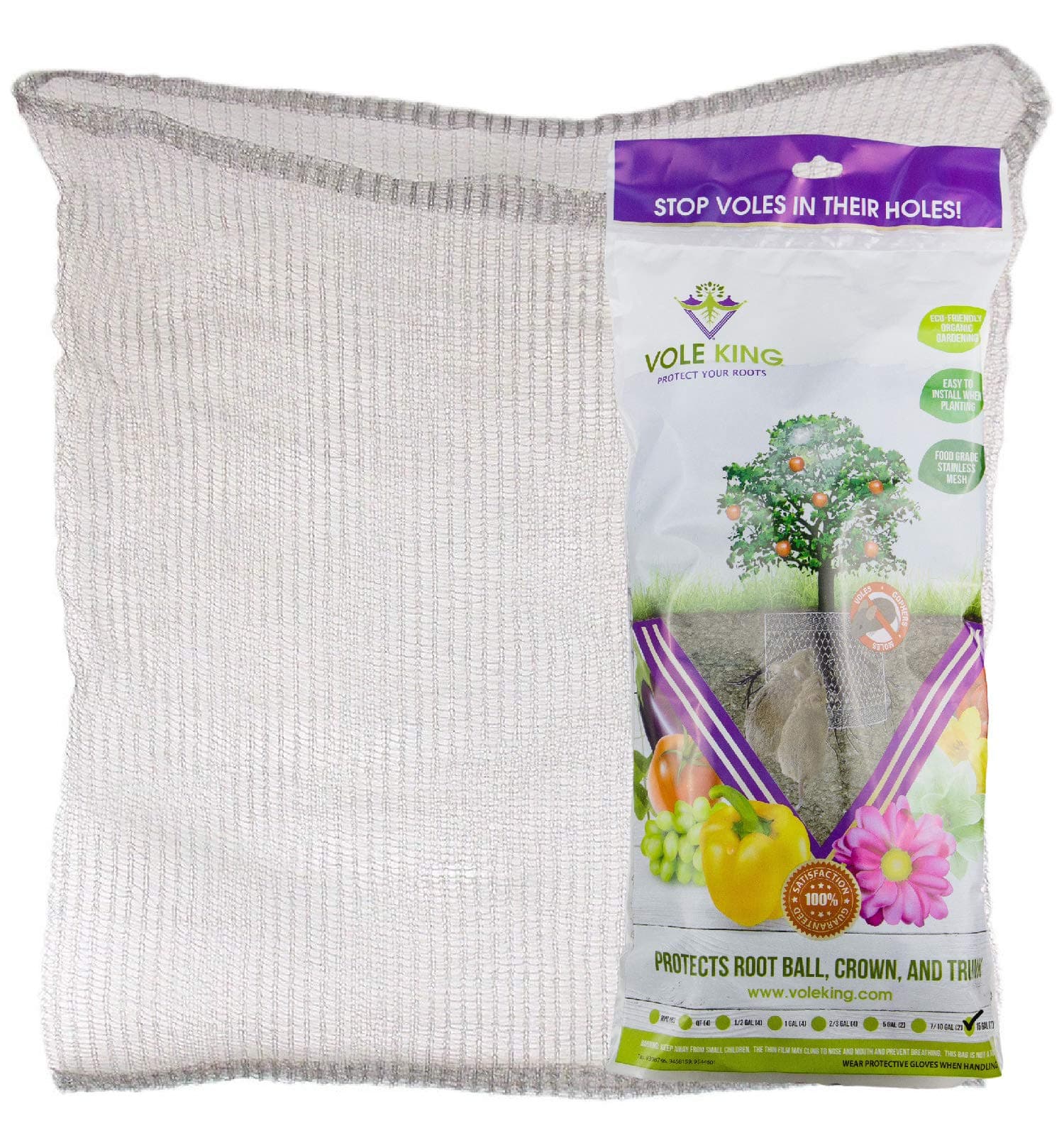 Plant Baskets - Gopher and Vole Baskets, 15 Gallon, Pack of 1 - Protect Plants, Trees, Flowers and Bulbs from Voles, Gophers and Moles - A One Time Solution, No Repellent Needed