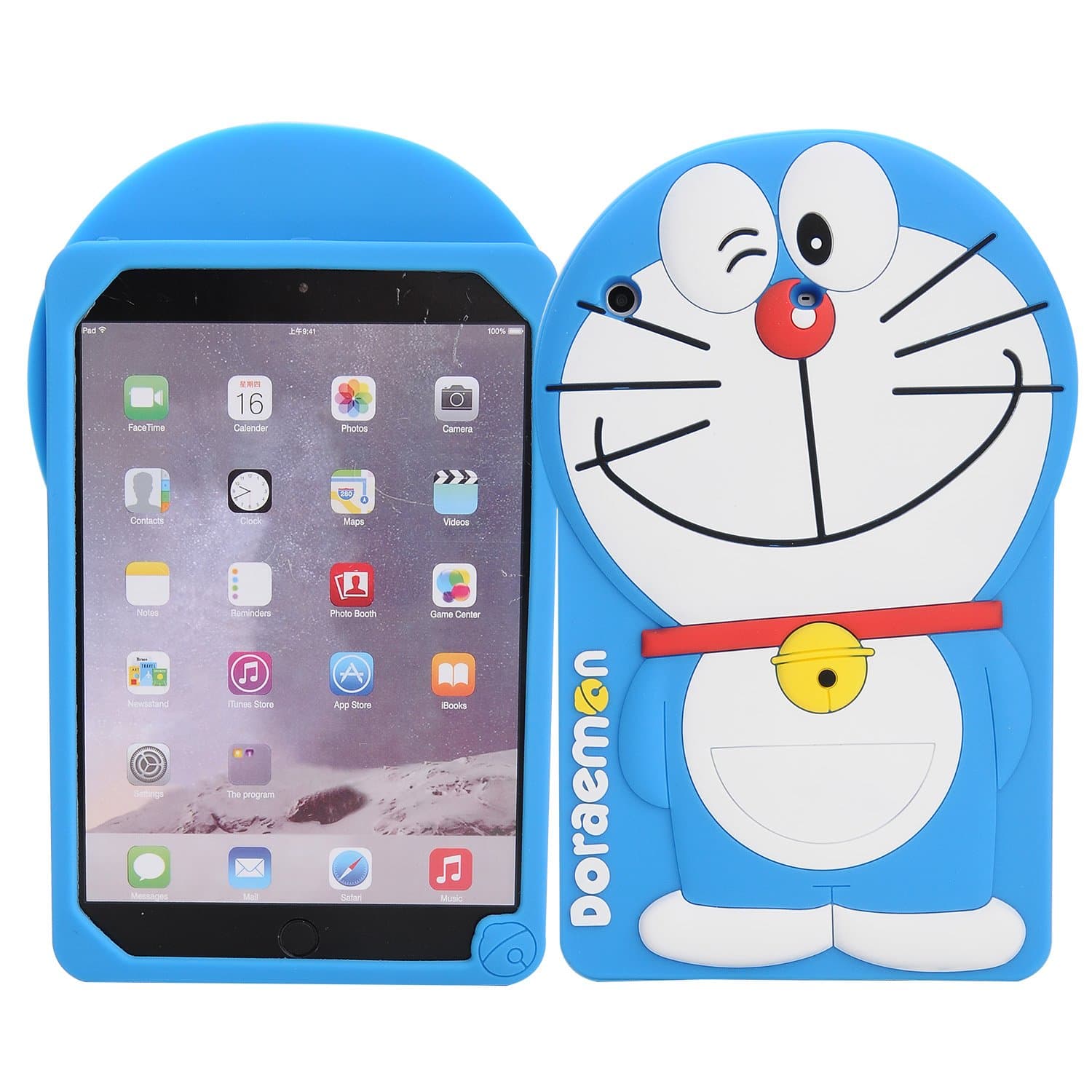 iPad Mini Case，Phenix-Color 3D Cute Soft Silicone [Drop Proof,Shock Proof,Anti Slip] Cartoon Gel Rubber Back Cover Case for iPad Mini 1 2 3 (#18)